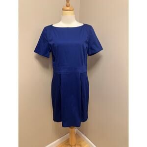 NWT French Connection Royal Blue  Short Sleeve Sheath Dress Sz 12